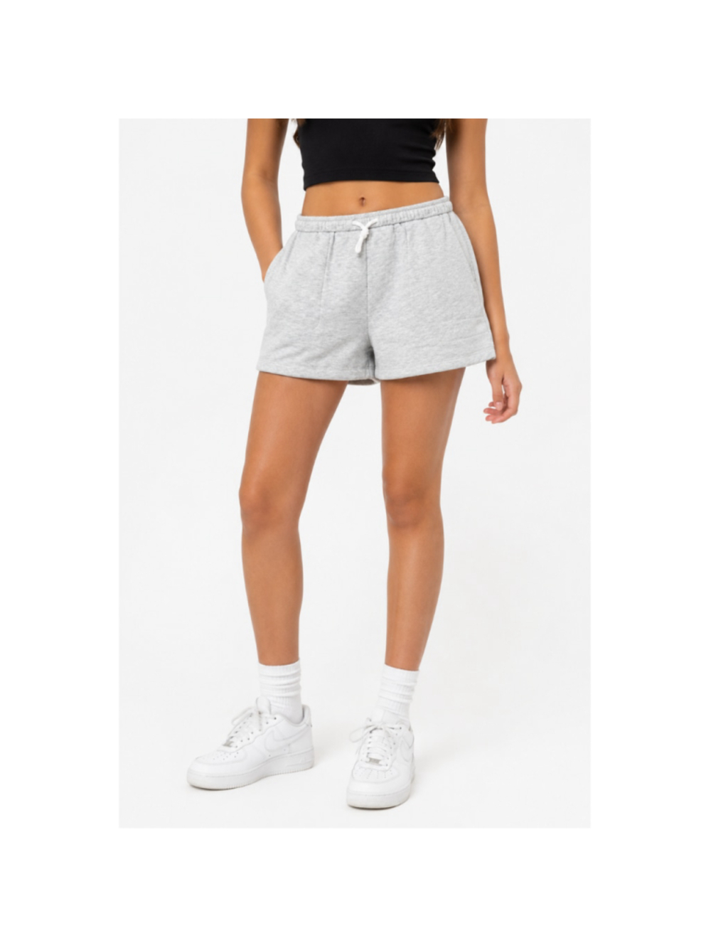 Girl’s Heathered Gray Fleece Lined Shorts – art class – Size XL (14) – NWT